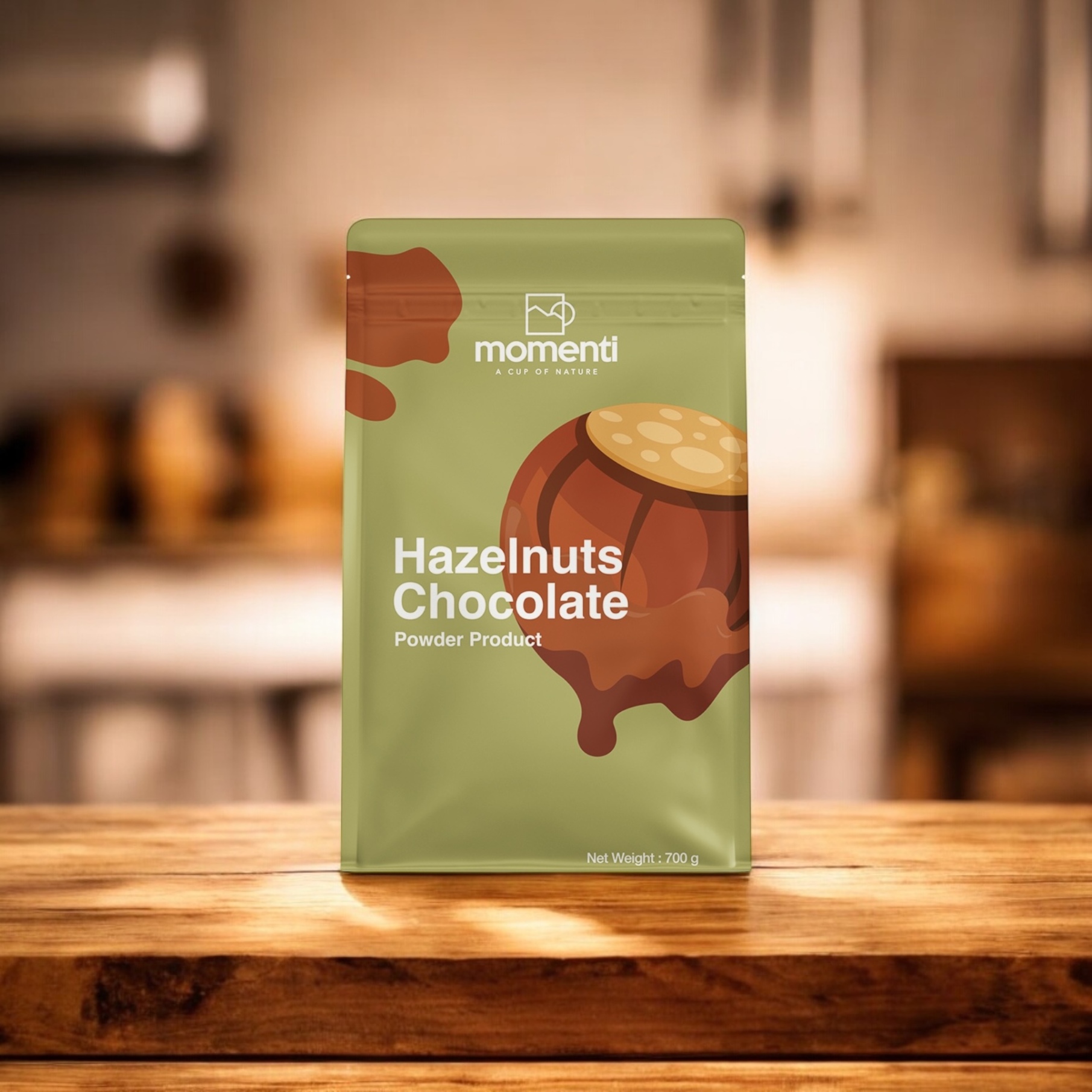  خرید پودر هات شکلات فندقی مومنتی | B3shop.ir 