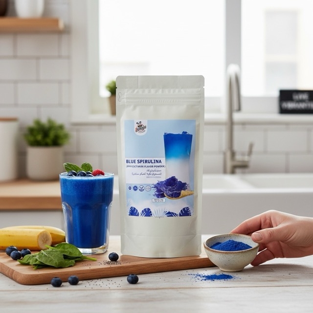  پودر اسپرولینا اماده مصرف آبی از برند آی بابل در بی۳شاپ 