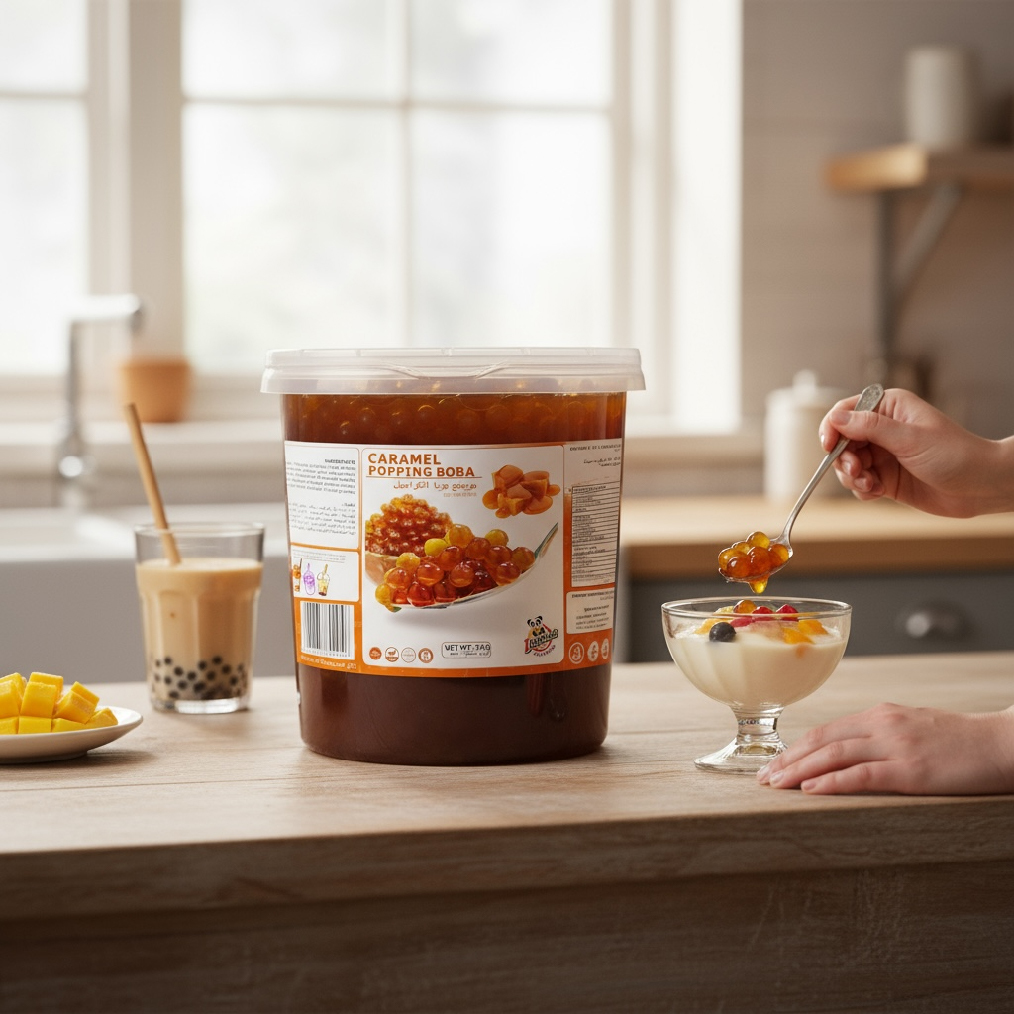 خرید بوبا کارامل آماده مصرف تولید امارات | B3shop.ir 