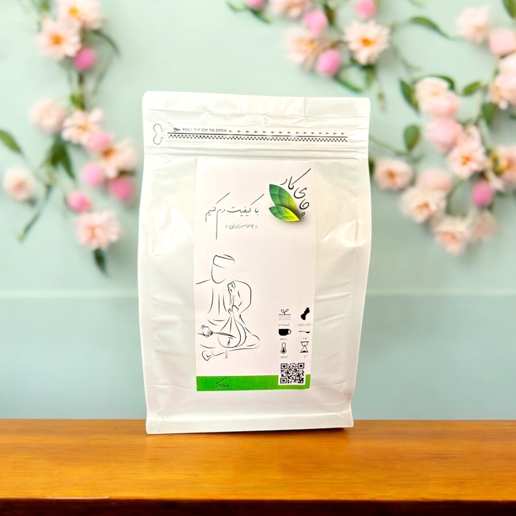 چای سبز ممتاز املش ۳۵0 گرمی از برند چای‌کار از B3shop.ir