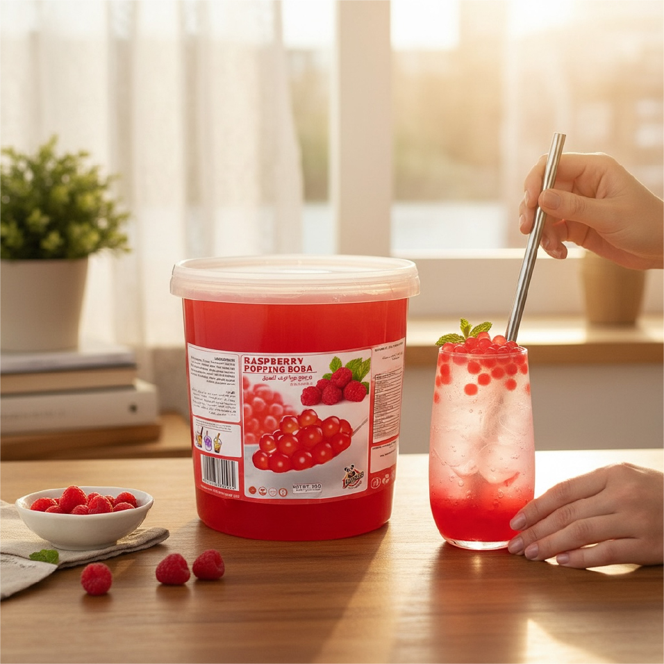  خرید بوبا رزبری آماده مصرف تولید امارات | B3shop.ir 