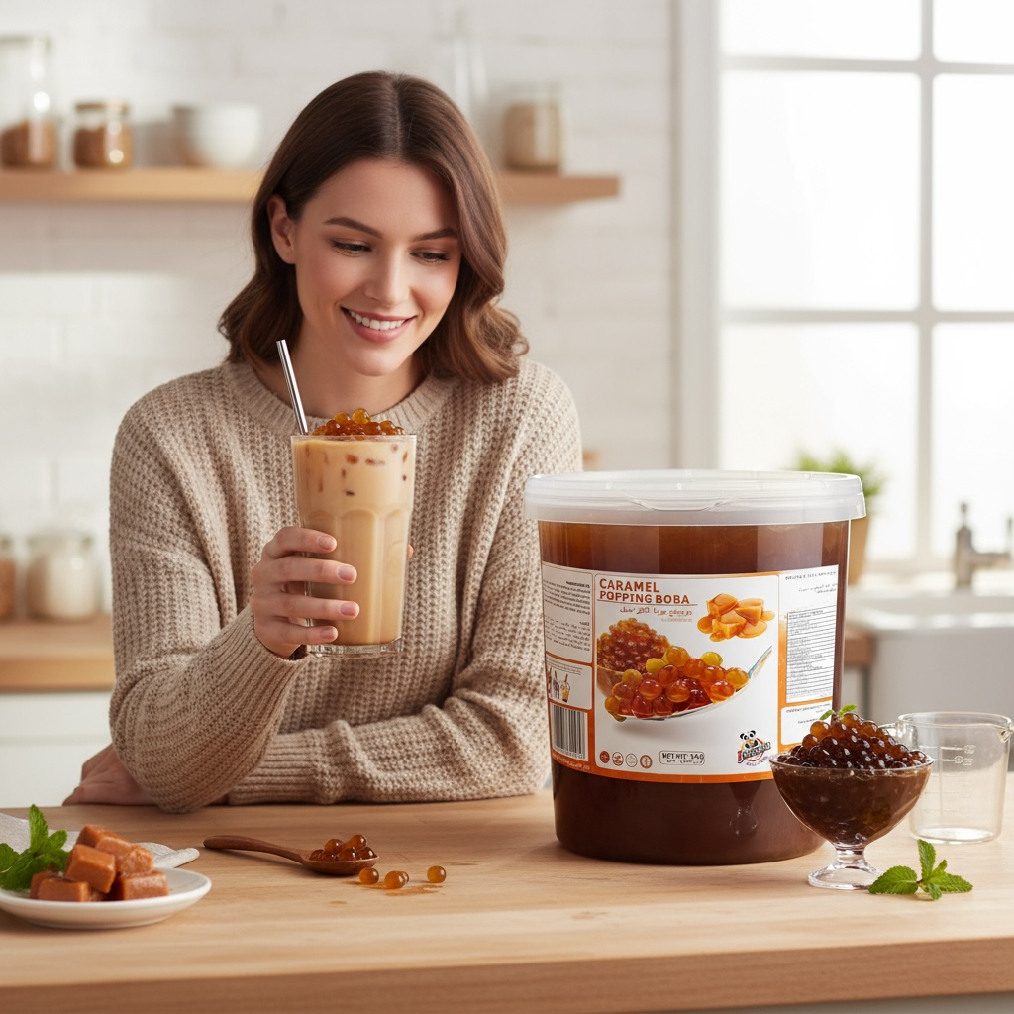  خرید بوبا کارامل آماده مصرف تولید امارات | B3shop.ir 