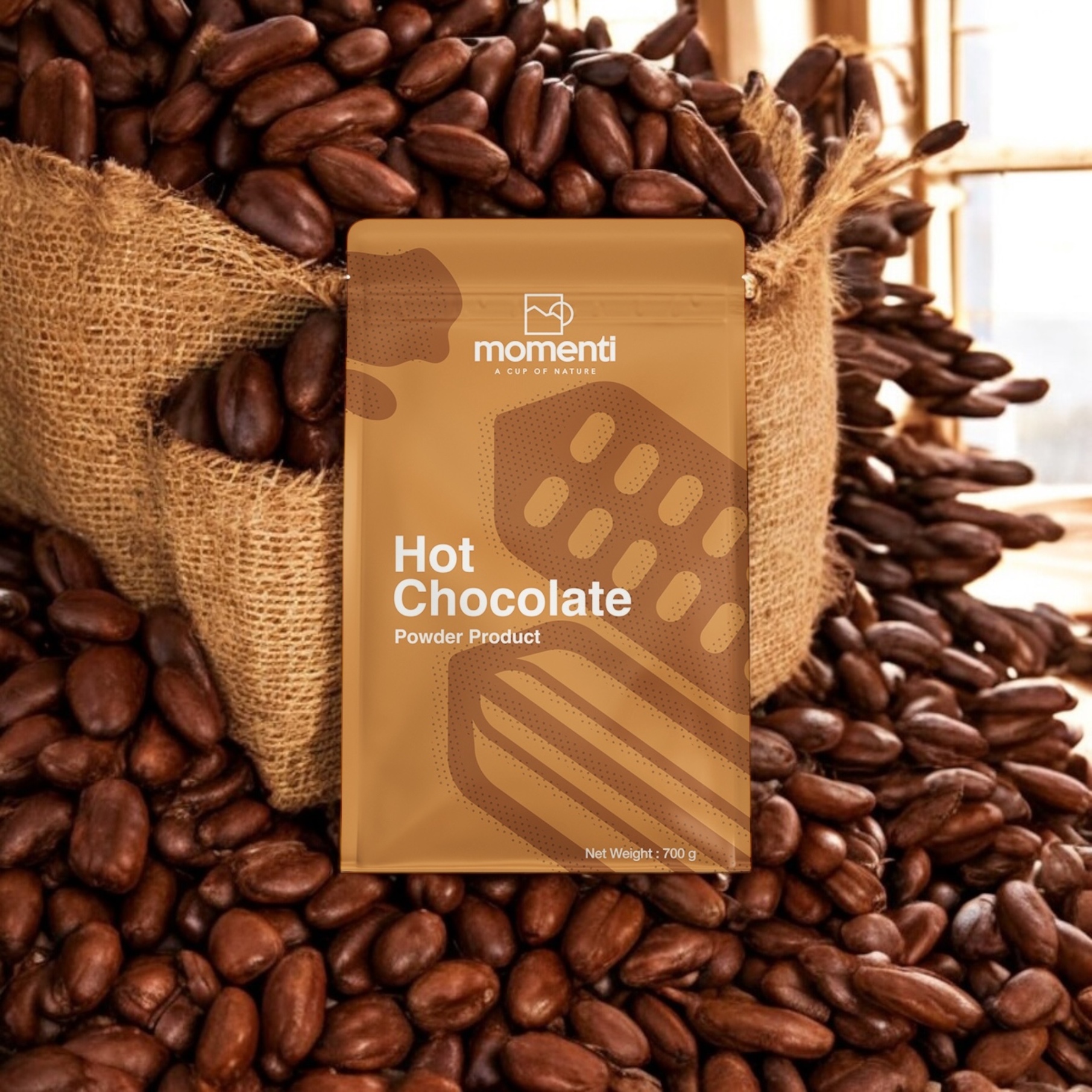  پودر هات چاکلت مومنتی بی۳شاپ momenti 